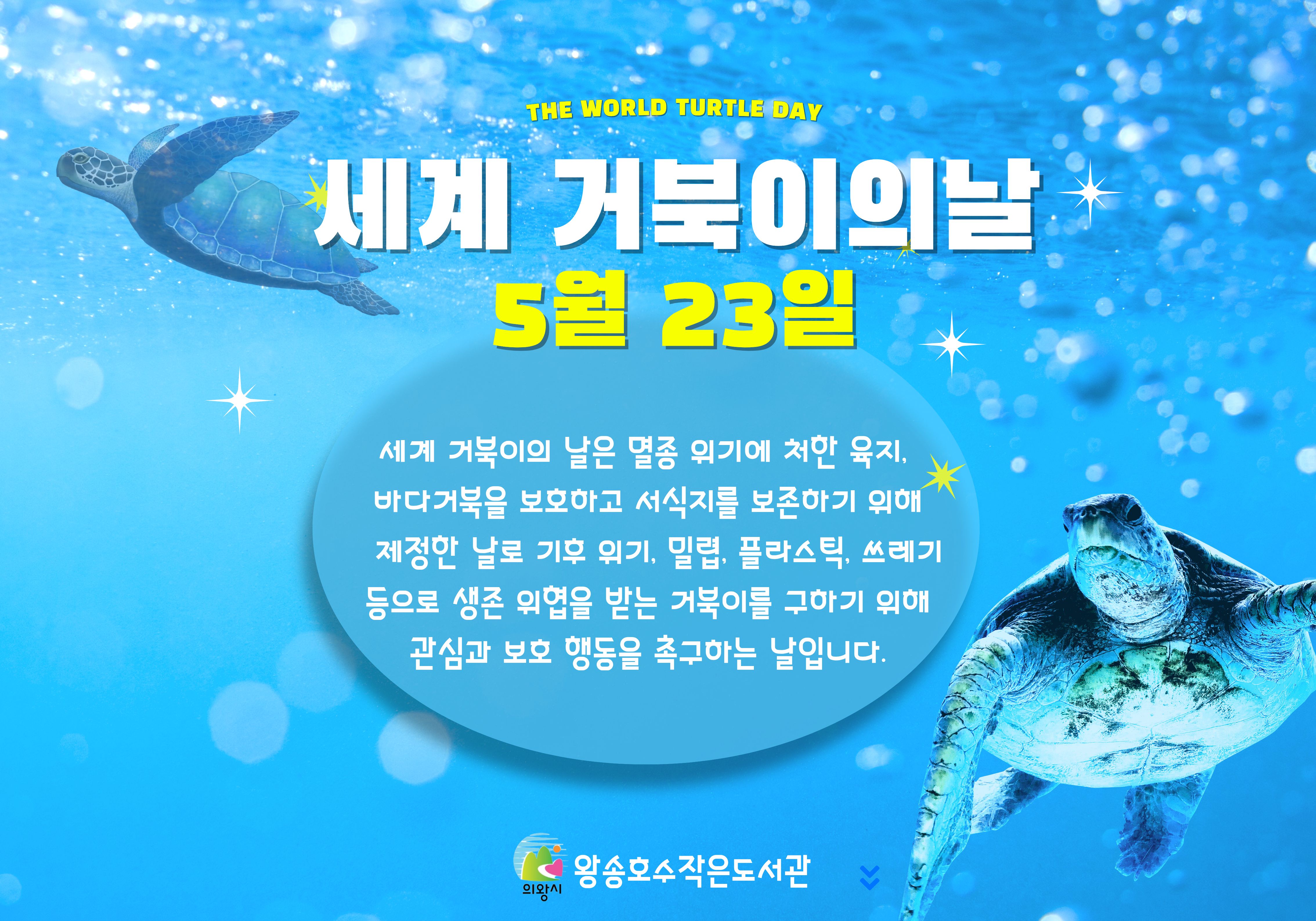 [왕송호수] 5월 북큐레이션 🐢5월 23일 세계 거북이의 날 🌊